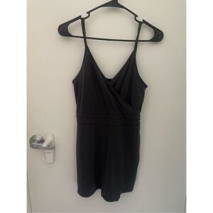 Abercrombie & Fitch Black Wrap Romper